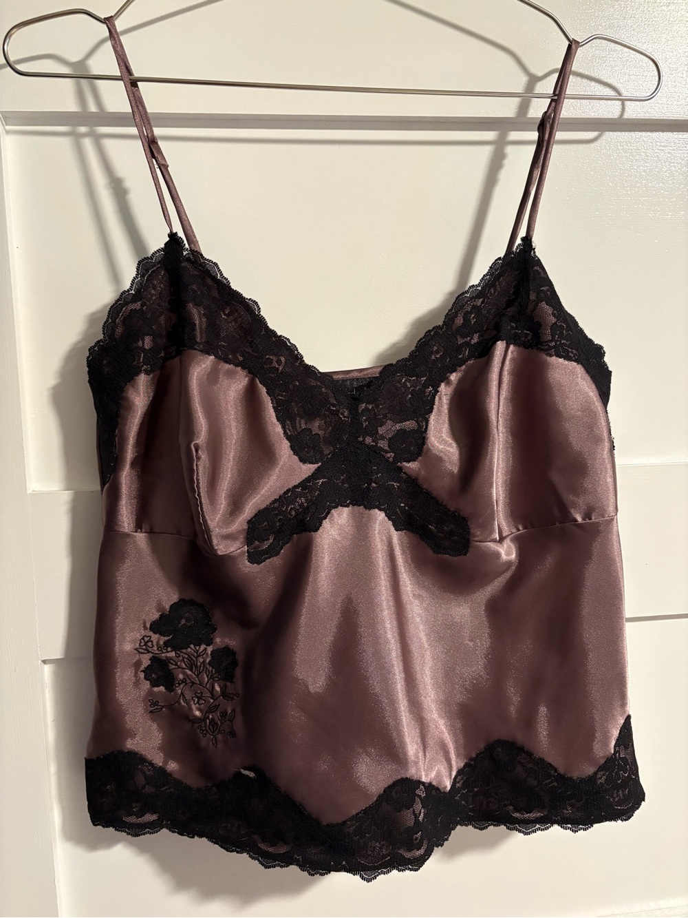 vintage fredrick’s of hollywood satin lace camisole tank top goth punk y2k